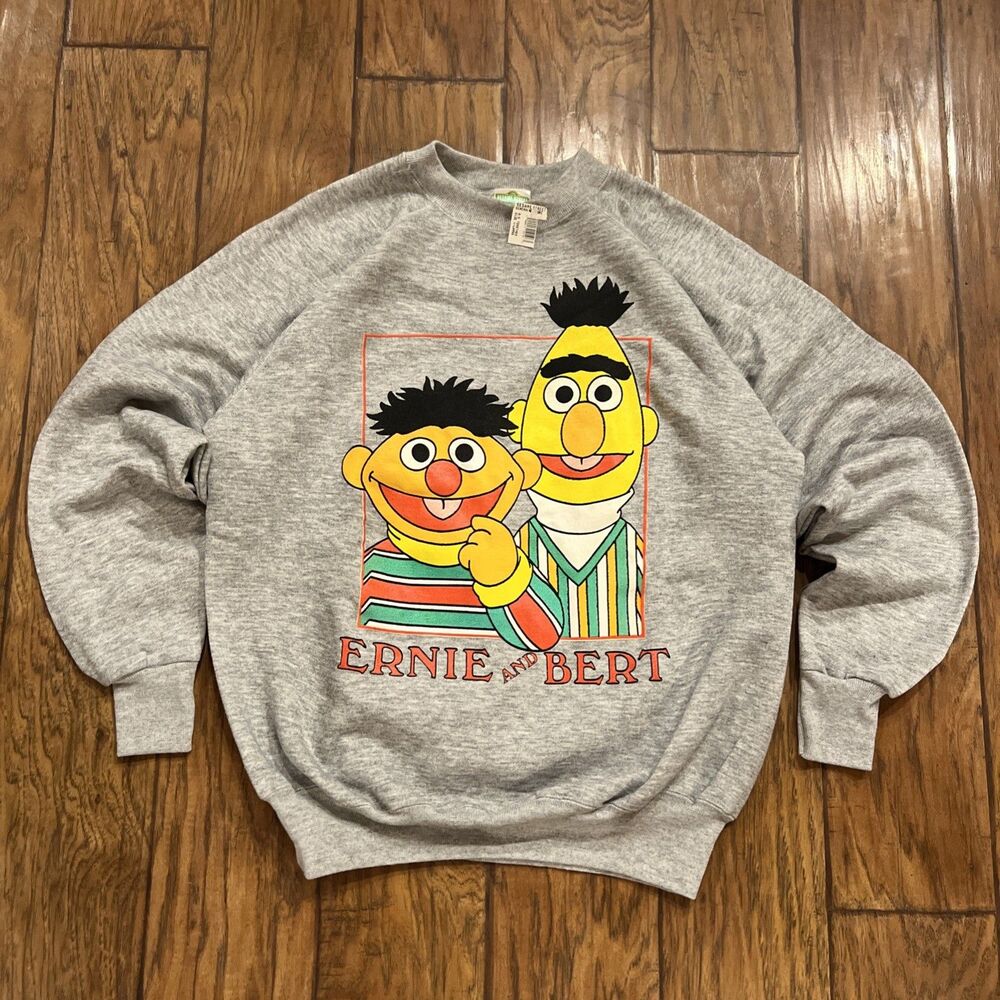NWT! Vintage 80s Ultra Sweats Sesame Street Ernie & Bert Sweatshirt - Men’s XL